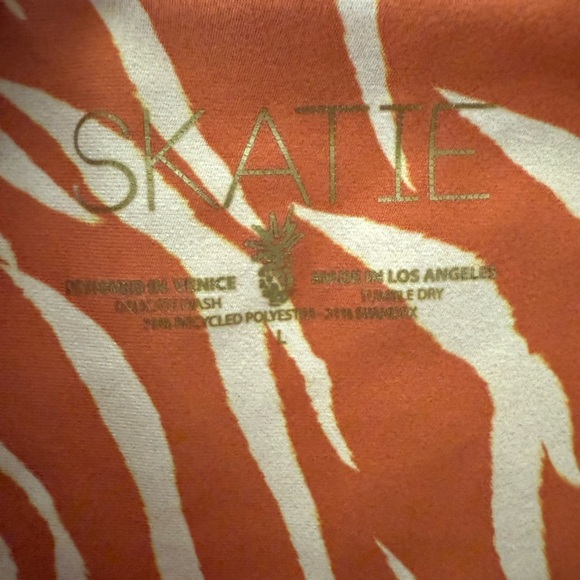 NWT Skatie Vibrant Orange Zebra Bikini - Picture 7 of 7